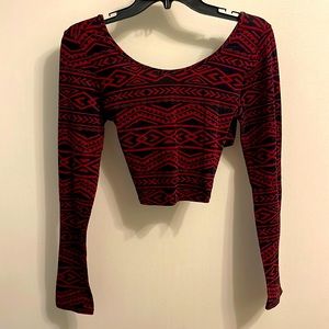 Forever 21 Geometric Print Crop Top